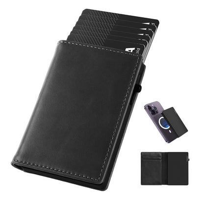 TOYFID Aluminum Alloy Wallet With Genuine Leather Cover Men's Billfolds-16
