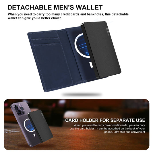 TOYFID Aluminum Alloy Wallet With Genuine Leather Cover Men's Billfolds-10