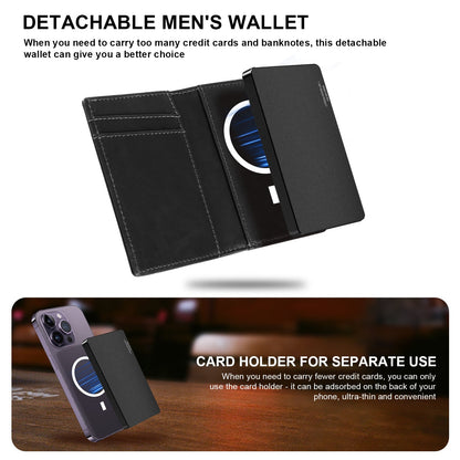 TOYFID Aluminum Alloy Wallet With Genuine Leather Cover Men's Billfolds-18